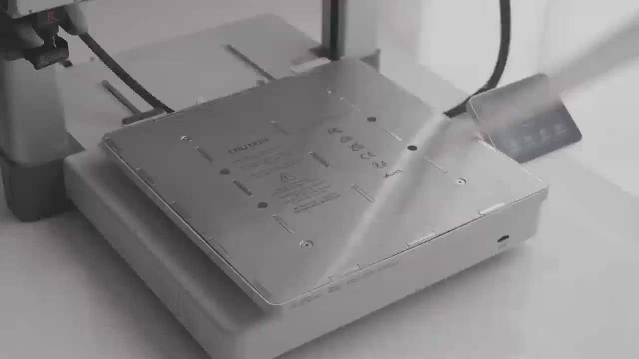 miniP P100 glue-free 3D printing build plate product demonstration video